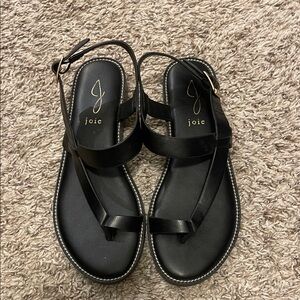 Joie Elegant Black Leather Sandals